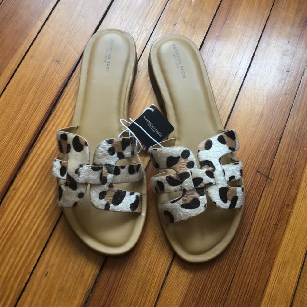 NWT American Eagle Cheetah Print Sandals Sz 10